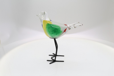 Glasvogel auf Metallfüssen