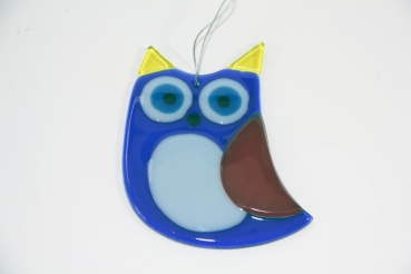 Glass Owl Blue for Hanging