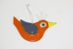 Glass Bird Red for Hanging